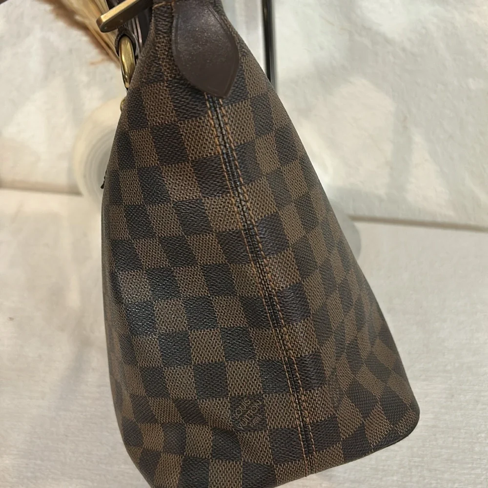 Authentic Louis Vuitton Damier Saleya PM Ebene Tote Bag Brown with COA - Picture 8 of 16